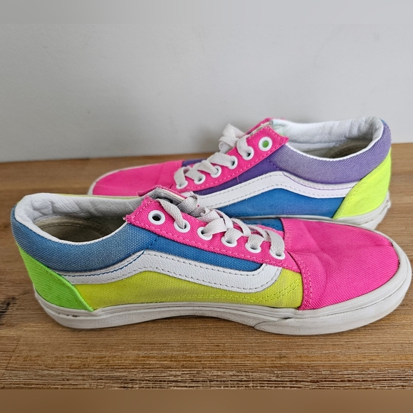 VANS Off The Wall Girls Color Block Shoes, Sneakers - Picture 6 of 9